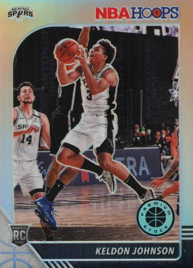 2019 Panini Hoops Premium Stock Keldon Johnson #224 Basketball Card