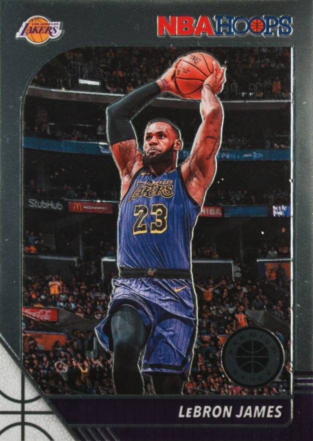 2019 Panini Hoops Premium Stock LeBron James #87 Basketball Card