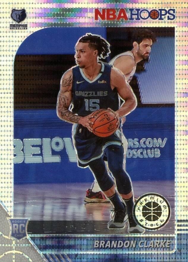 2019 Panini Hoops Premium Stock Brandon Clarke #217 Basketball Card