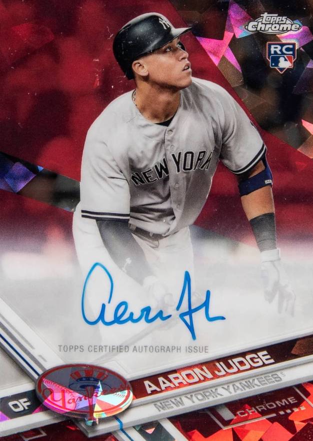 2017 Topps Chrome Sapphire Edition Rookie Autograph Aaron Judge #AJ Baseball Card