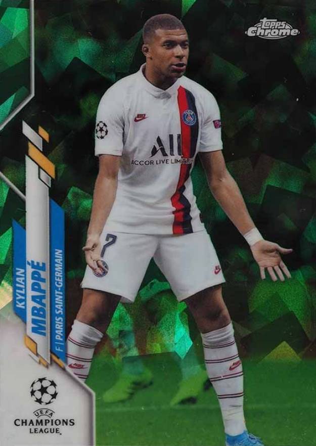 2019 Topps Chrome UEFA Champions League Sapphire Edition Kylian Mbappe #26 Soccer Card