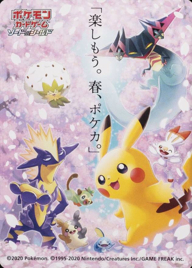 2020 Pokemon Japanese S Promo Let's Have Fun! Spring, Pokeka # TCG Card