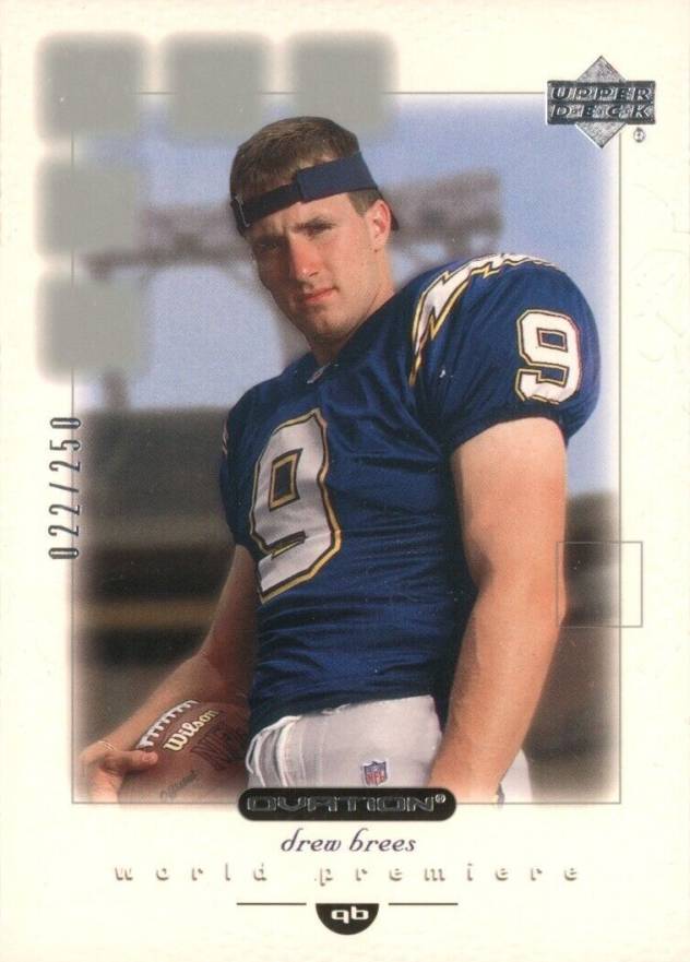 2001 Upper Deck Ovation Drew Brees #137 Football Card