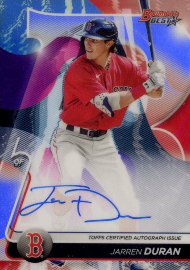 2020 Bowman's Best Best of 2020 Autographs Jarren Duran #B20JDU Baseball Card