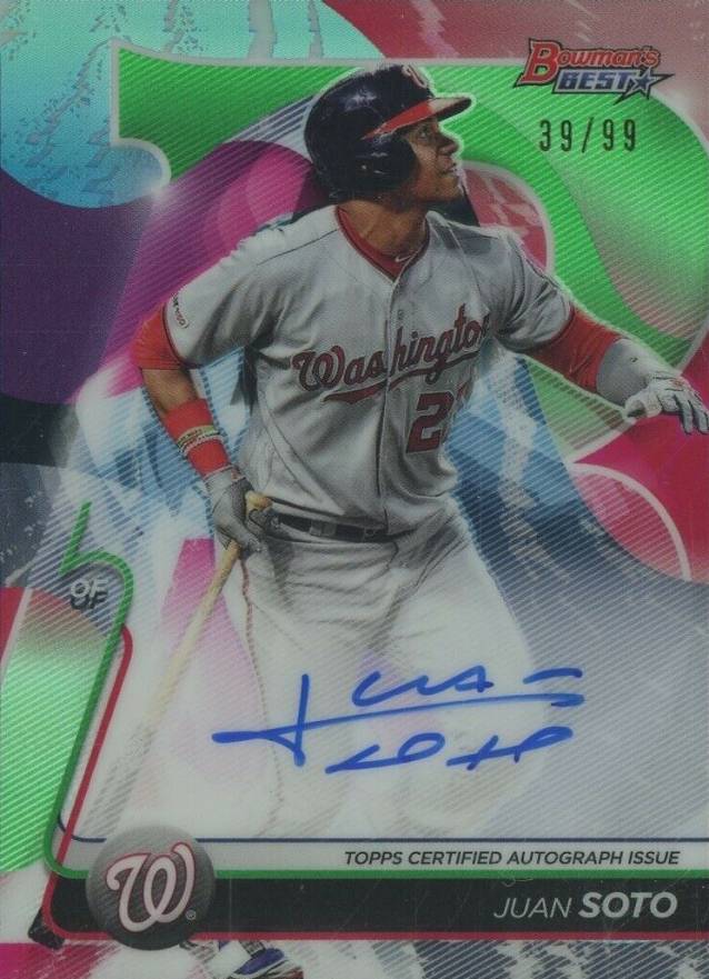 2020 Bowman's Best Best of 2020 Autographs Juan Soto #B20JS Baseball Card