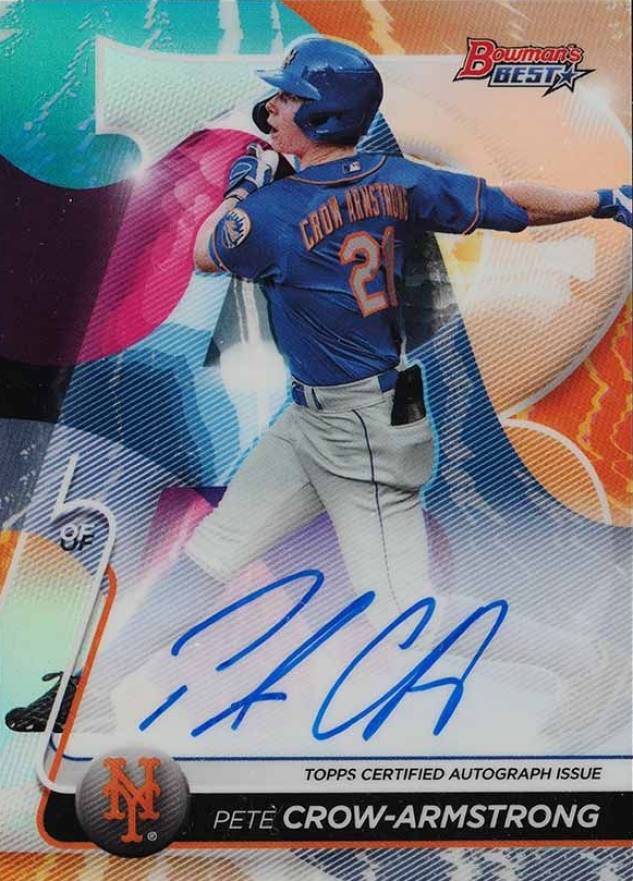 2020 Bowman's Best Best of 2020 Autographs Pete Crow-Armstrong #B20PC Baseball Card