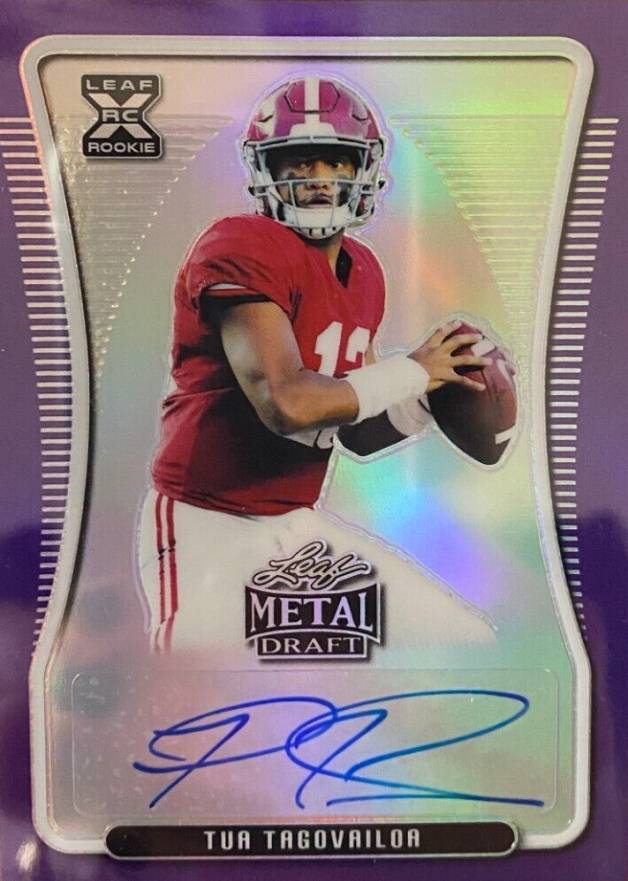 2020 Leaf Metal Draft Autographs Tua Tagovailoa #BATT1 Football Card