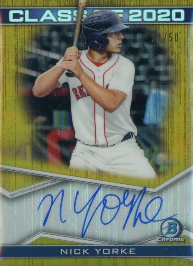 2020 Bowman Draft Class of 2020 Autographs Nick Yorke #C20ANY Baseball Card