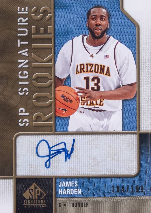 2009 SP Signature Signature Rookies James Harden #R-HA Basketball Card