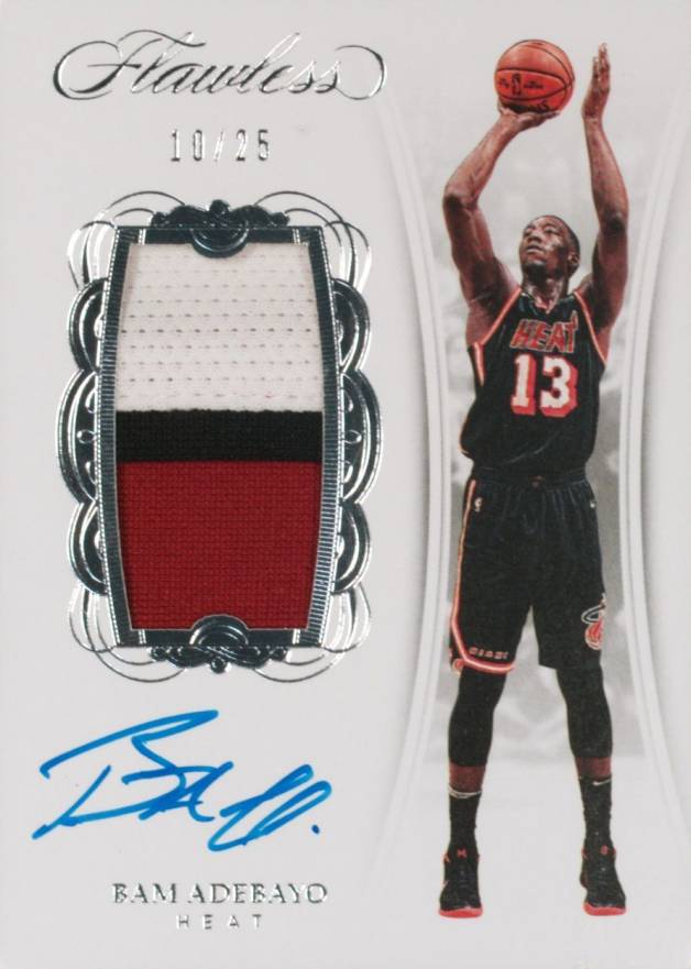 2017 Panini Flawless Vertical Patch Autograph Bam Adebayo #VP-BA Basketball Card