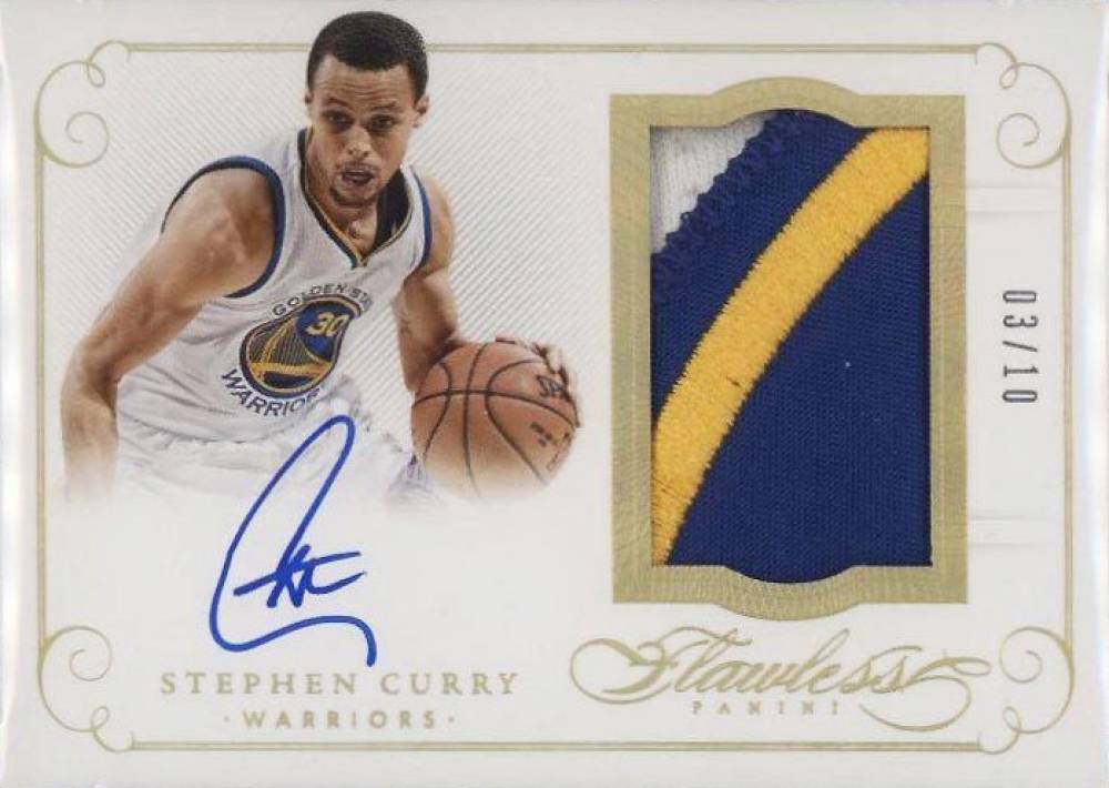 2014 Panini Flawless Patch Autographs Stephen Curry #PA-SC Basketball Card