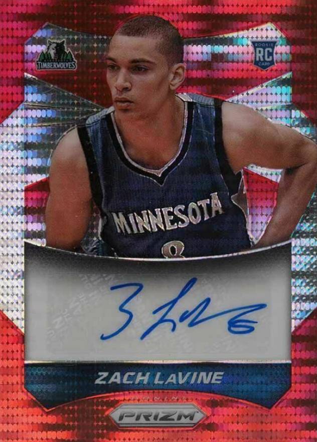 2014 Panini Prizm Autographs Zach LaVine #90 Basketball Card