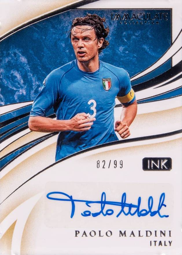 2020 Panini Immaculate Collection Ink Paolo Maldini #PM Soccer Card