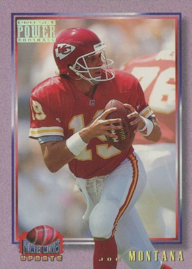 1993 Pro Set Power Update Power Moves Joe Montana #10 Football Card