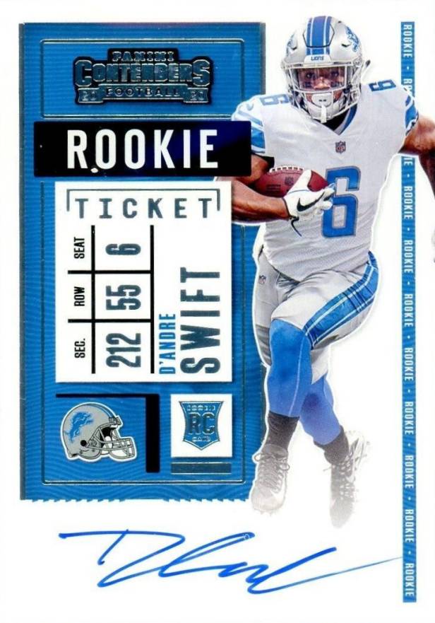 2020 Panini Contenders D'Andre Swift #115 Football Card