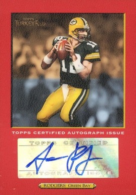 2005 Topps Turkey Red Autograph Aaron Rodgers #TRAAR Football Card