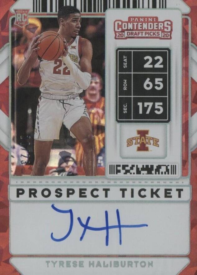 2020 Panini Contenders Draft Picks Tyrese Haliburton #61 Basketball Card