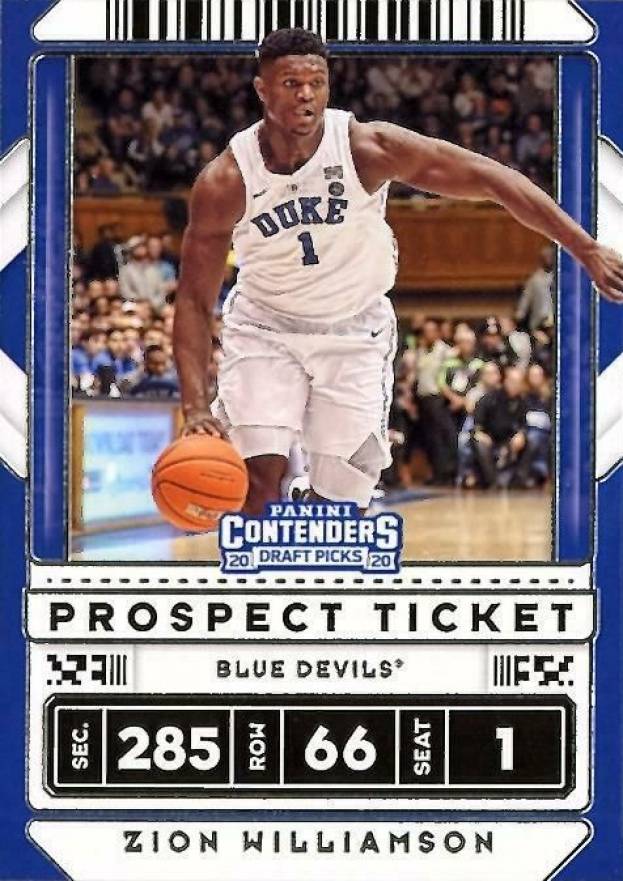 2020 Panini Contenders Draft Picks Zion Williamson #13 Basketball Card