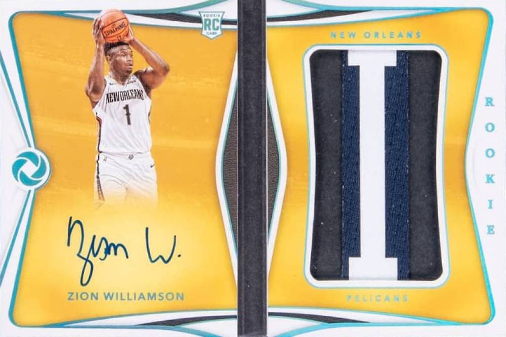 2019 Panini Opulence Rookie Patch Autographs Booklet Zion Williamson #RPA-ZWL Basketball Card