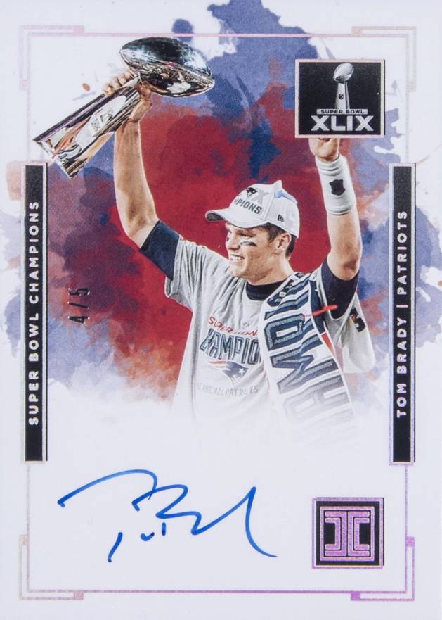 2020 Panini Impeccable Super Bowl Champion Signatures Tom Brady #SCSTB Football Card