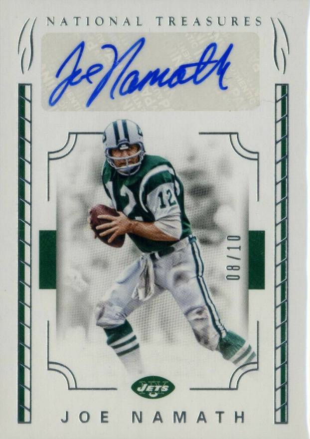 2016 Panini National Treasures Signatures Joe Namath #14 Football Card