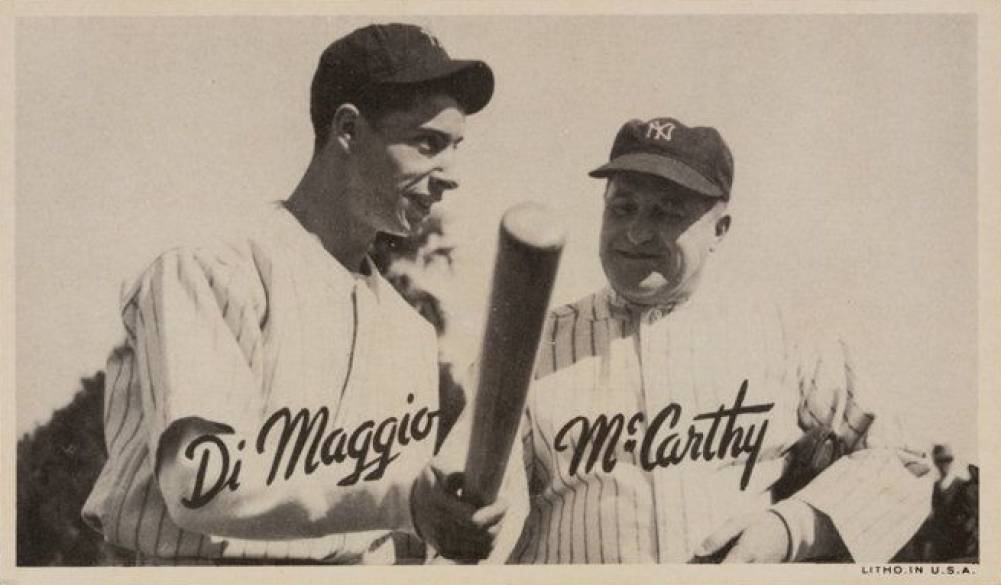 1936 Goudey Premiums-Type 1-Wide Pen Joe DiMaggio/Joe McCarthy # Baseball Card