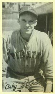 1936 Goudey Premiums-Type 1-Wide Pen "Arky" Vaughan # Baseball Card