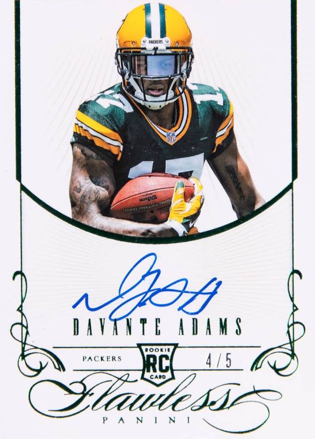 2014 Panini Flawless Rookie Autographs Davante Adams #15 Football Card