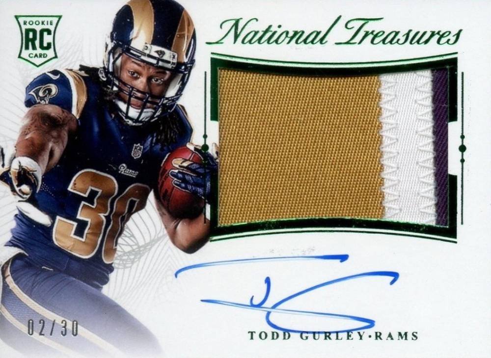 2015 Panini National Treasures Rookie Material Signature RPS Todd Gurley #TG Football Card