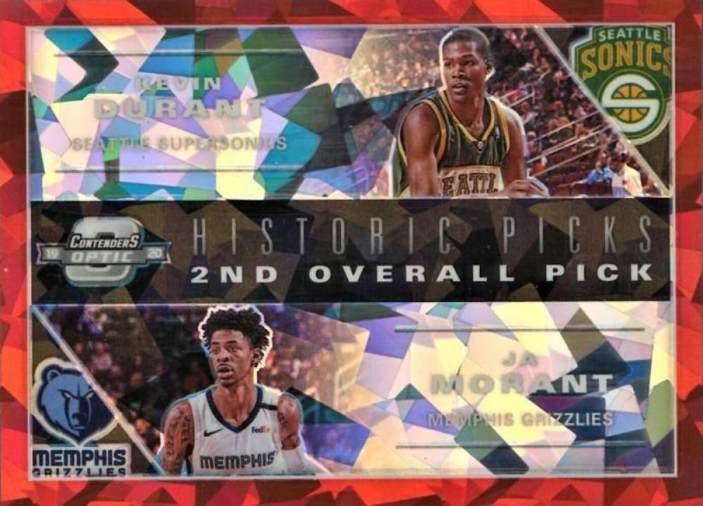 2019 Panini Contenders Optic Historic Picks Ja Morant/Kevin Durant #2 Basketball Card