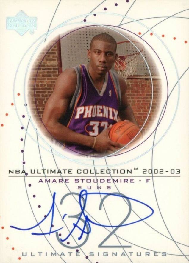 2002 Ultimate Collection Ultimate Signatures Amar'e Stoudemire #AS-S Basketball Card