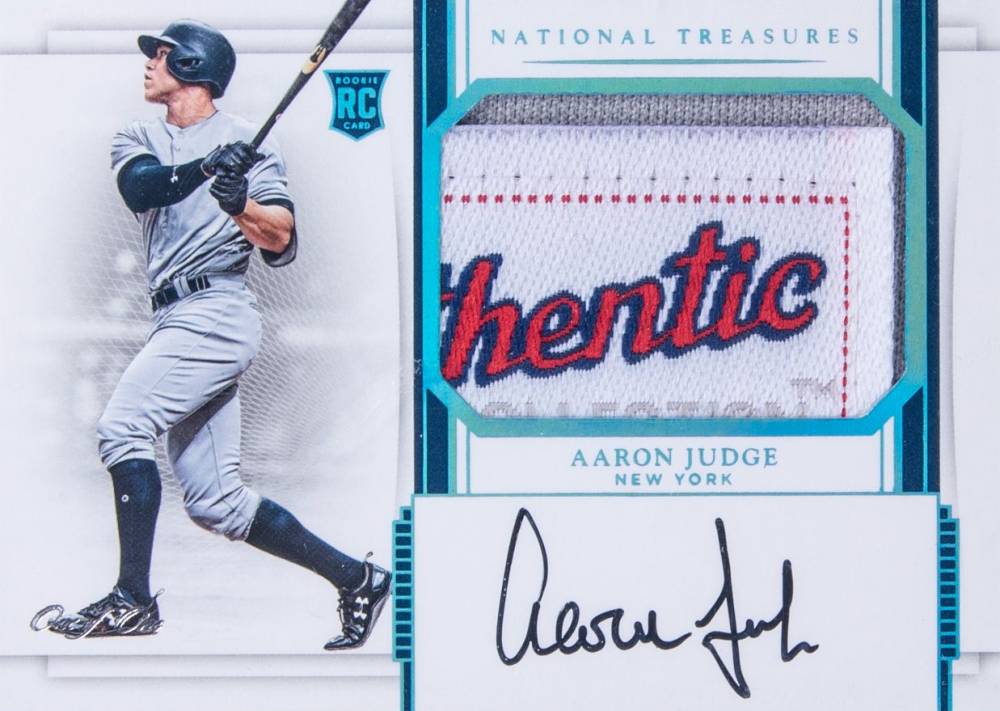 2017 Panini National Treasures Aaron Judge #162 Baseball Card