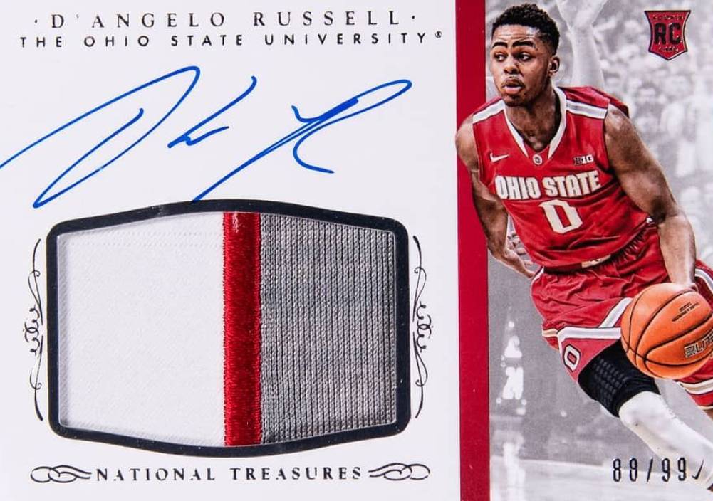 2015  Panini National Treasures College D'Angelo Russell #350 Basketball Card