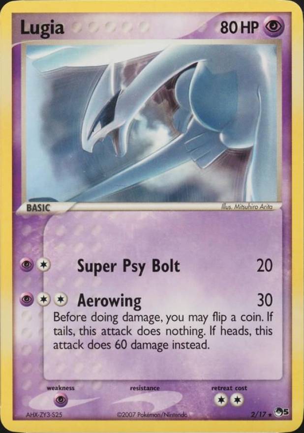 2007 Pokemon Pop Series 5 Lugia #2 TCG Card