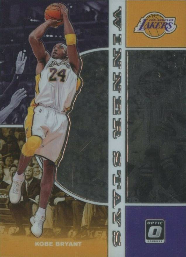 2019 Panini Donruss Optic Winner Stays Kobe Bryant #12 Basketball Card