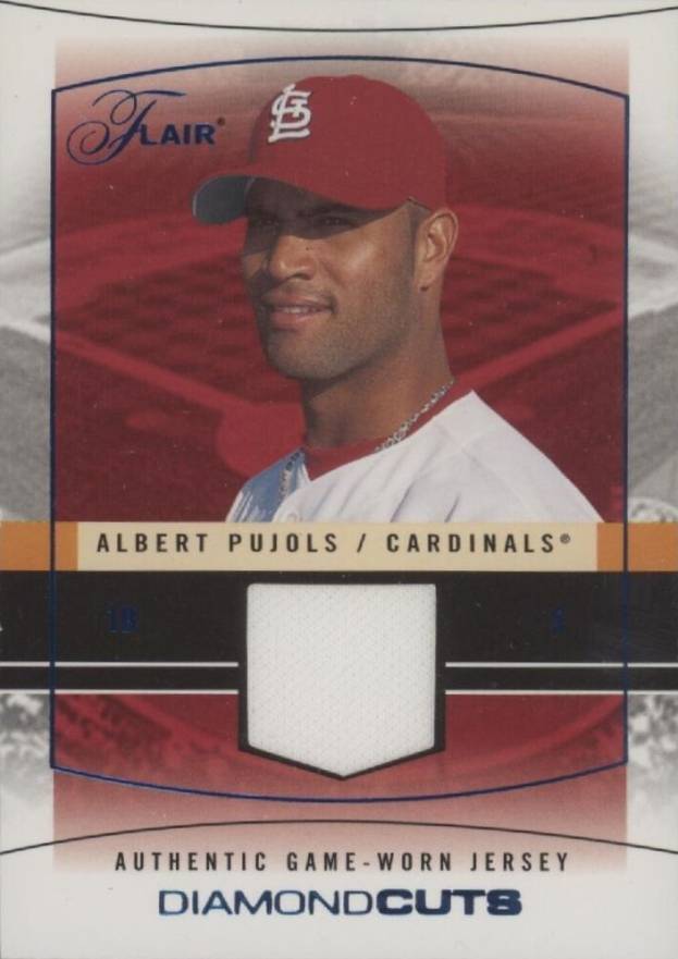 2004 Flair Diamond Cuts Jersey Albert Pujols #DC-ALP Baseball Card