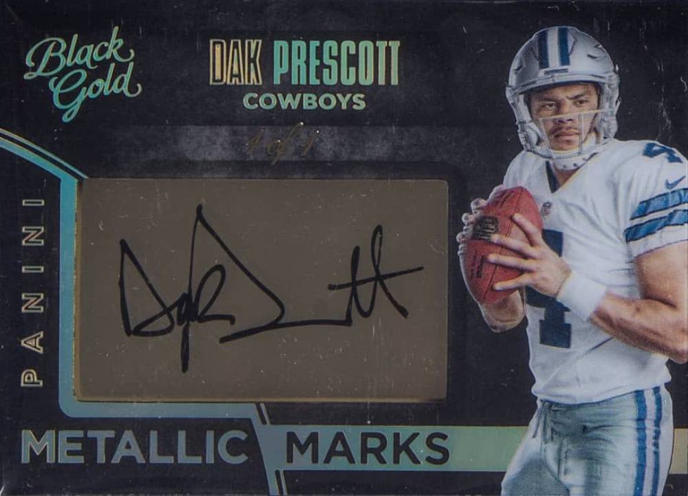 2016 Panini Black Gold Metallic Marks Dak Prescott #MM6 Football Card