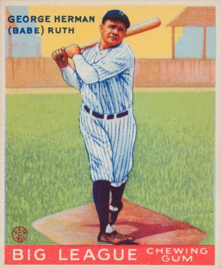 1933 Goudey George Herman (Babe) Ruth #144 Baseball Card