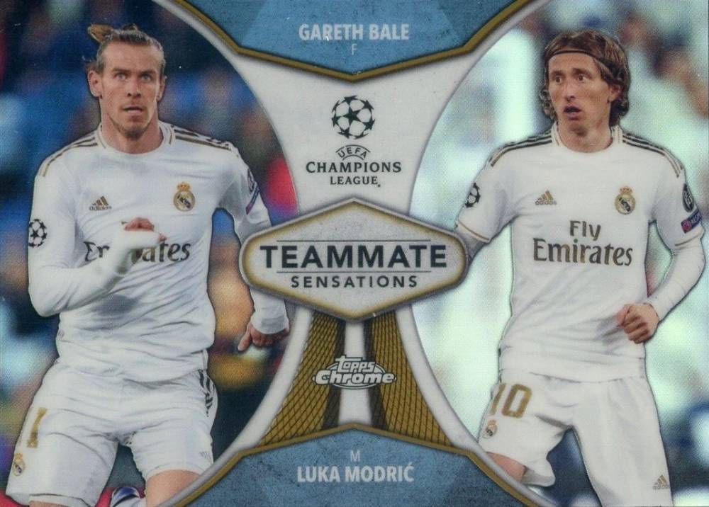 2019 Topps Chrome UEFA Champions League Teammate Sensations Gareth Bale/Luka Modric #BM Soccer Card