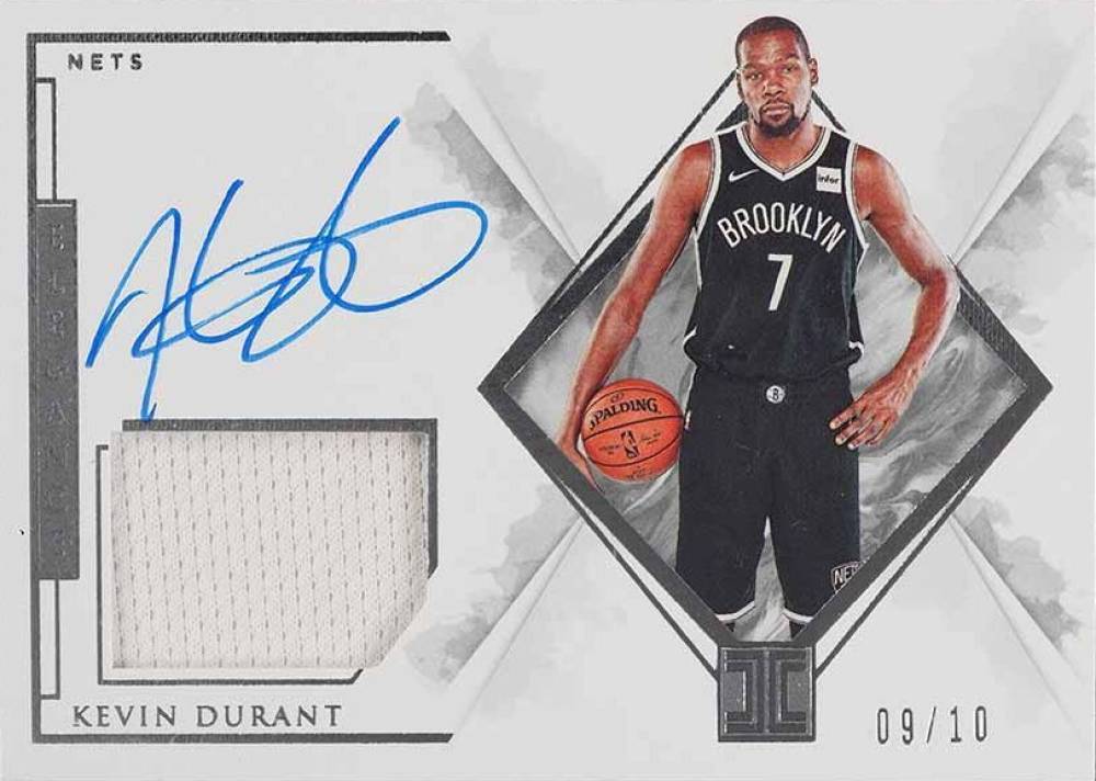 2019 Panini Impeccable Elegance Veteran Jersey Autographs Kevin Durant #KDR Basketball Card