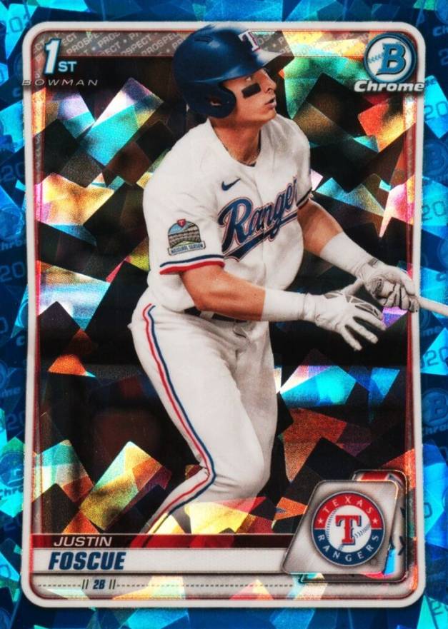 2020 Bowman Draft Chrome Sapphire Edition Justin Foscue #BD124 Baseball Card