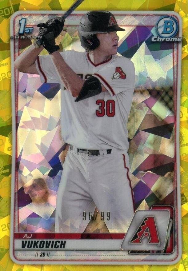 2020 Bowman Draft Chrome Sapphire Edition AJ Vukovich #BD150 Baseball Card