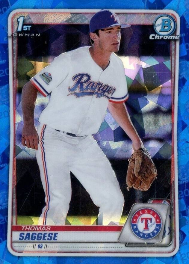 2020 Bowman Draft Chrome Sapphire Edition Thomas Saggese #BD167 Baseball Card