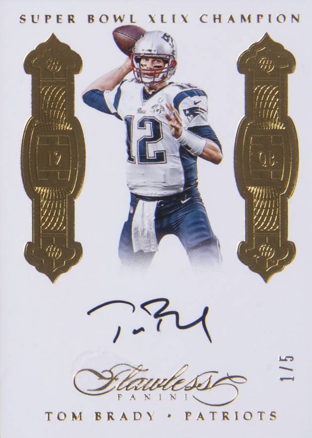 2018 Panini Flawless 2016 Flawless Update Tom Brady #FVTB Football Card