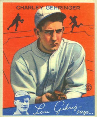 1934 Goudey Charley Gehringer #23 Baseball Card