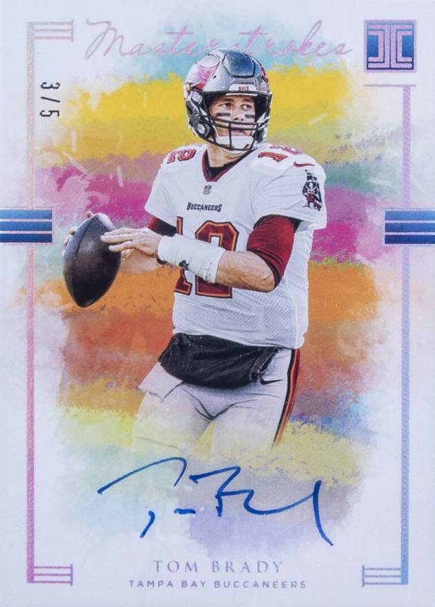 2020 Panini Impeccable Masterstrokes Autographs Tom Brady #MTB Football Card