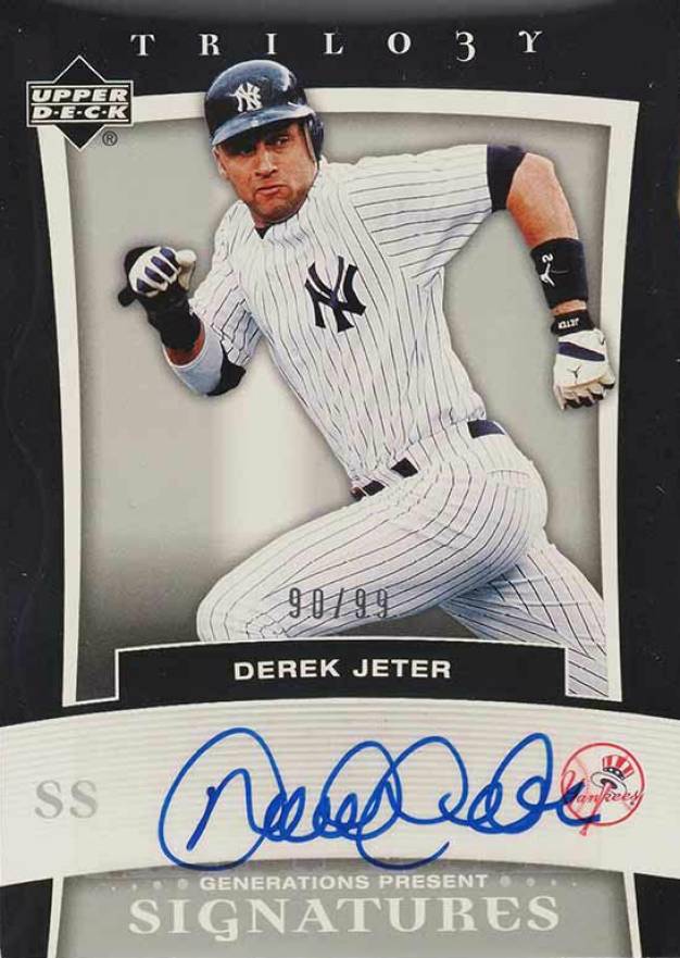 2005 Upper Deck Trilogy Generations Present Signatures Derek Jeter #PR-DJ Baseball Card