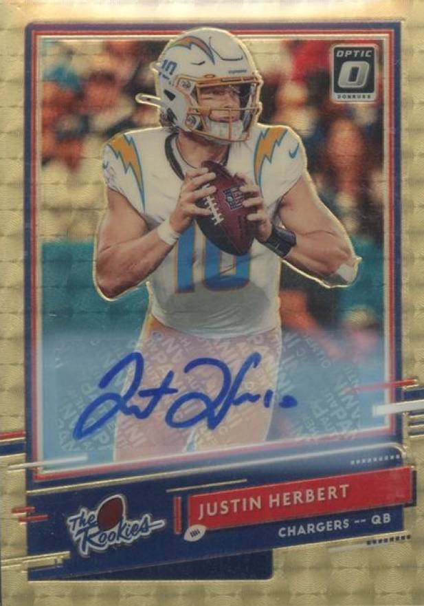 2020 Panini Donruss Optic The Rookies Justin Herbert #JH Football Card