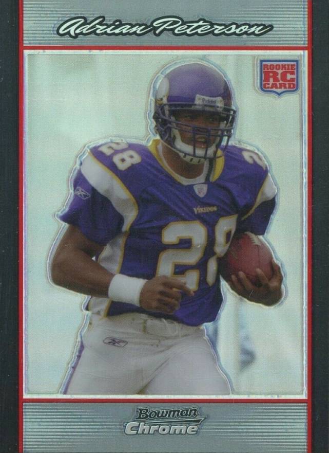 2007 Bowman Chrome Adrian Peterson #BC65 Football Card