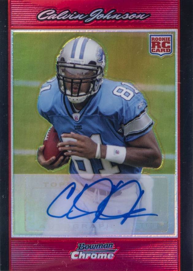 2007 Bowman Chrome Calvin Johnson #BC75 Football Card